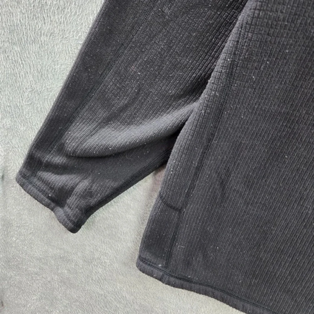 the North Face Men Sweater XL‎ Black Fleece Lined Logo 1/4 Zip Mock Neck